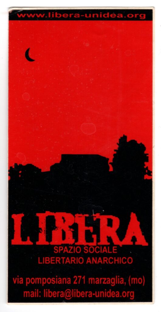 Adesivo Libera - Marzaglia, Modena